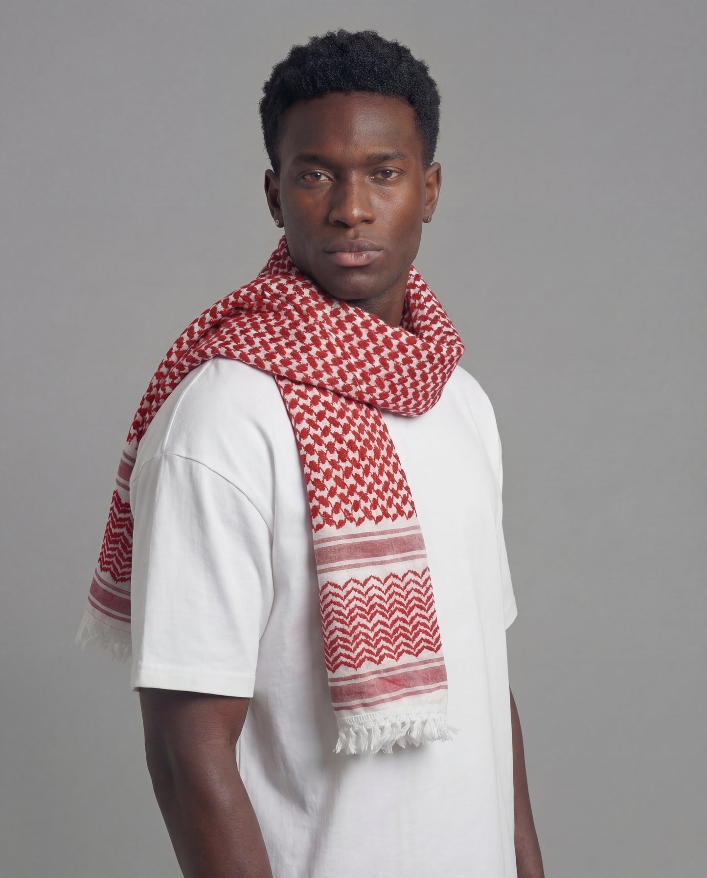RED KUFIYA SCARF