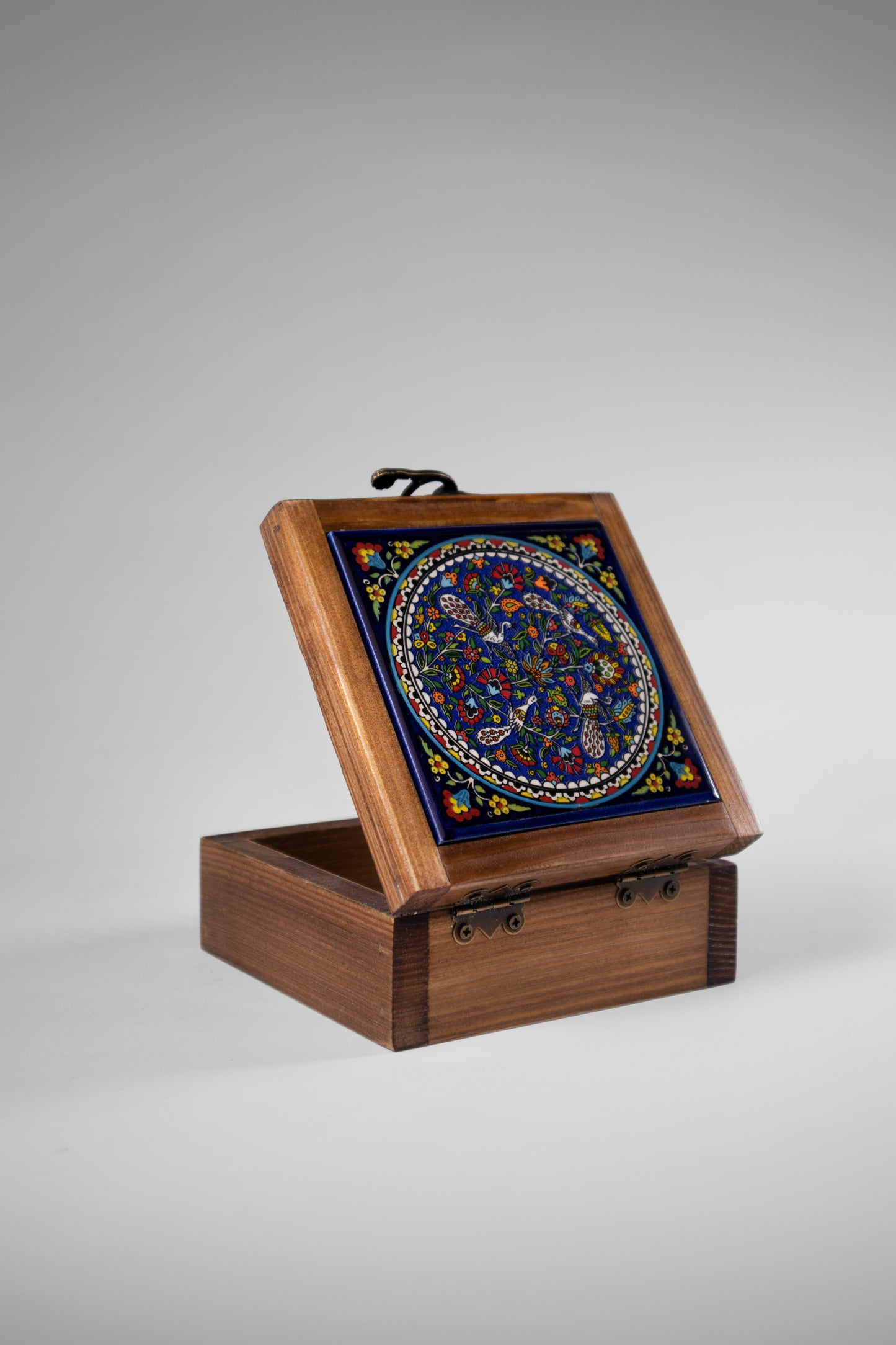 handcrafted wooden box from Hebron, Palestine, Ceramic box - palistone brand