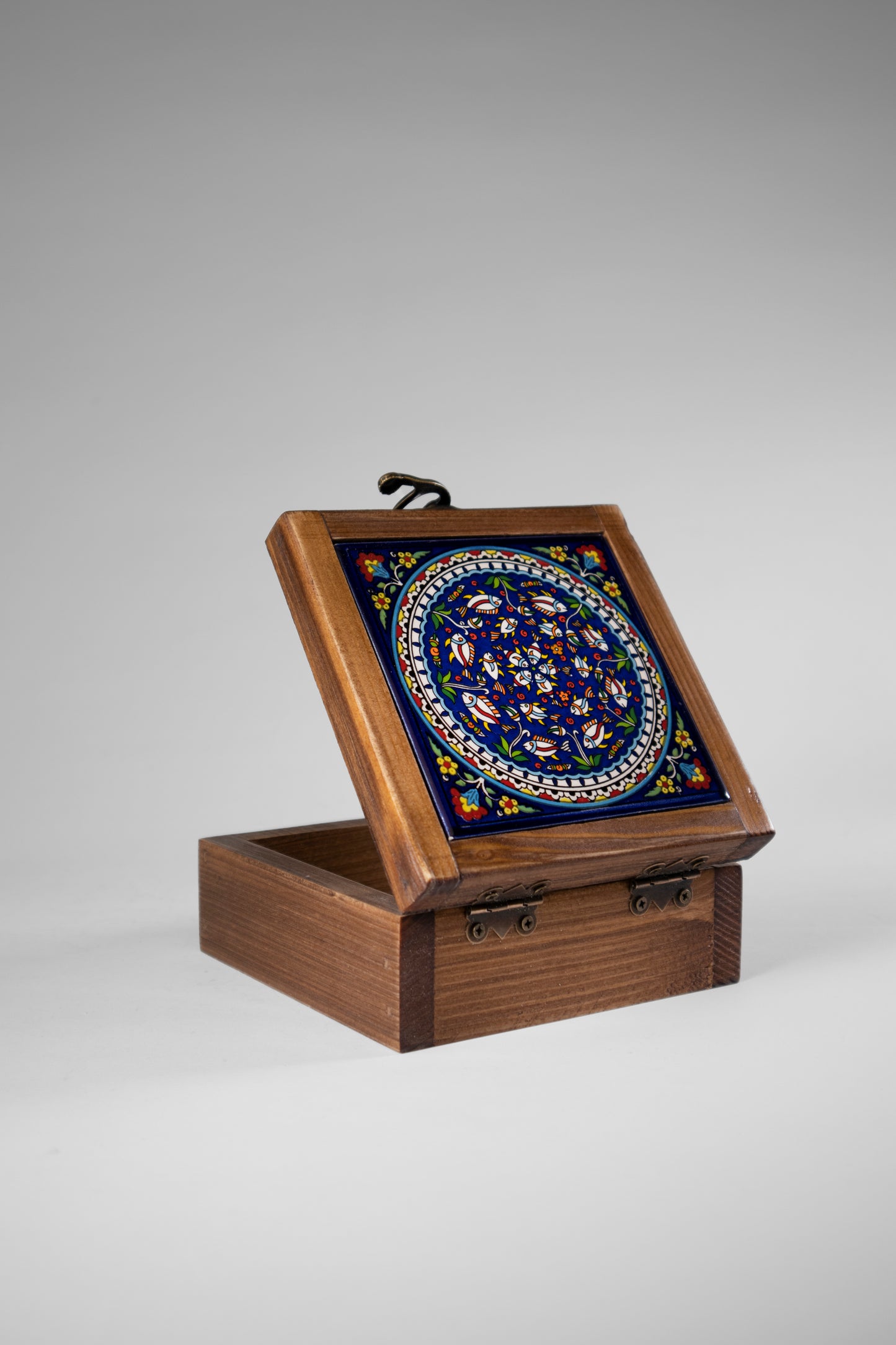 handcrafted wooden box from Hebron, Palestine, Ceramic box - palistone brand