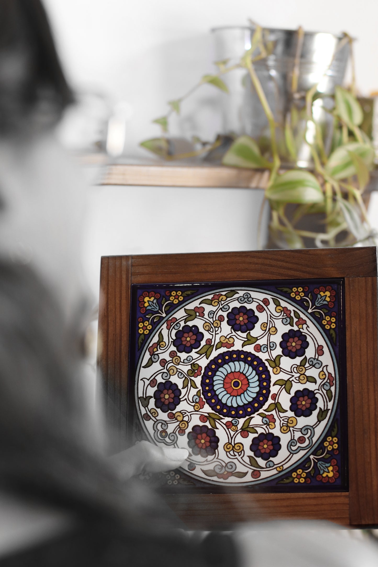 • handmade ceramic photo frame
• hand-painted pottery frame
• Palestinian ceramic wall decor
• artisan ceramic picture frame
• unique handcrafted frame
• Hebron pottery frame