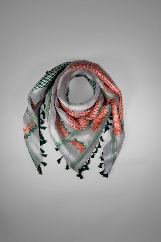 كوفية, كوفية فلسطينية, keffiyeh
كوفية فلسطينية
	•	كوفية الحرباوي
	•	Palestinian keffiyeh