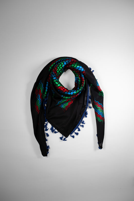 كوفية, كوفية فلسطينية, keffiyeh
كوفية فلسطينية
	•	كوفية الحرباوي
	•	Palestinian keffiyeh