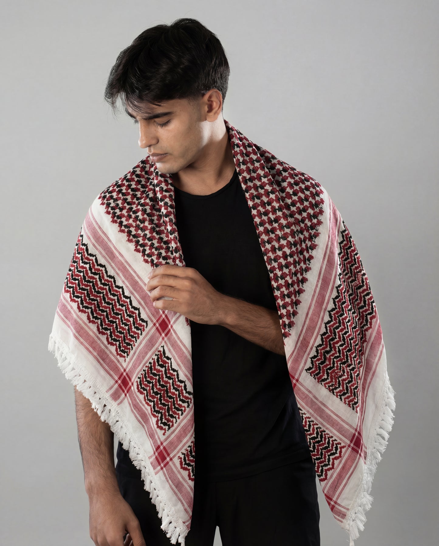 NABLUS BLACK RED KUFIYA