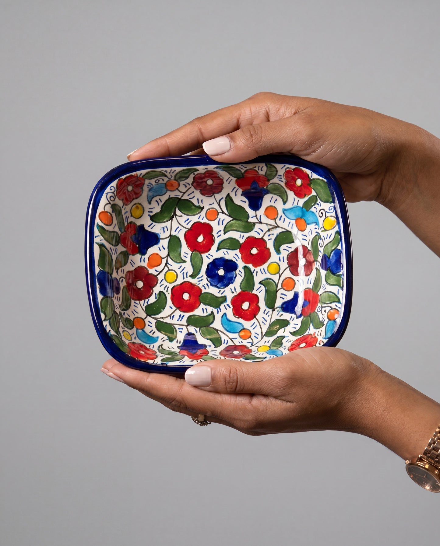 ROSE SQUARE PLATE - THICK