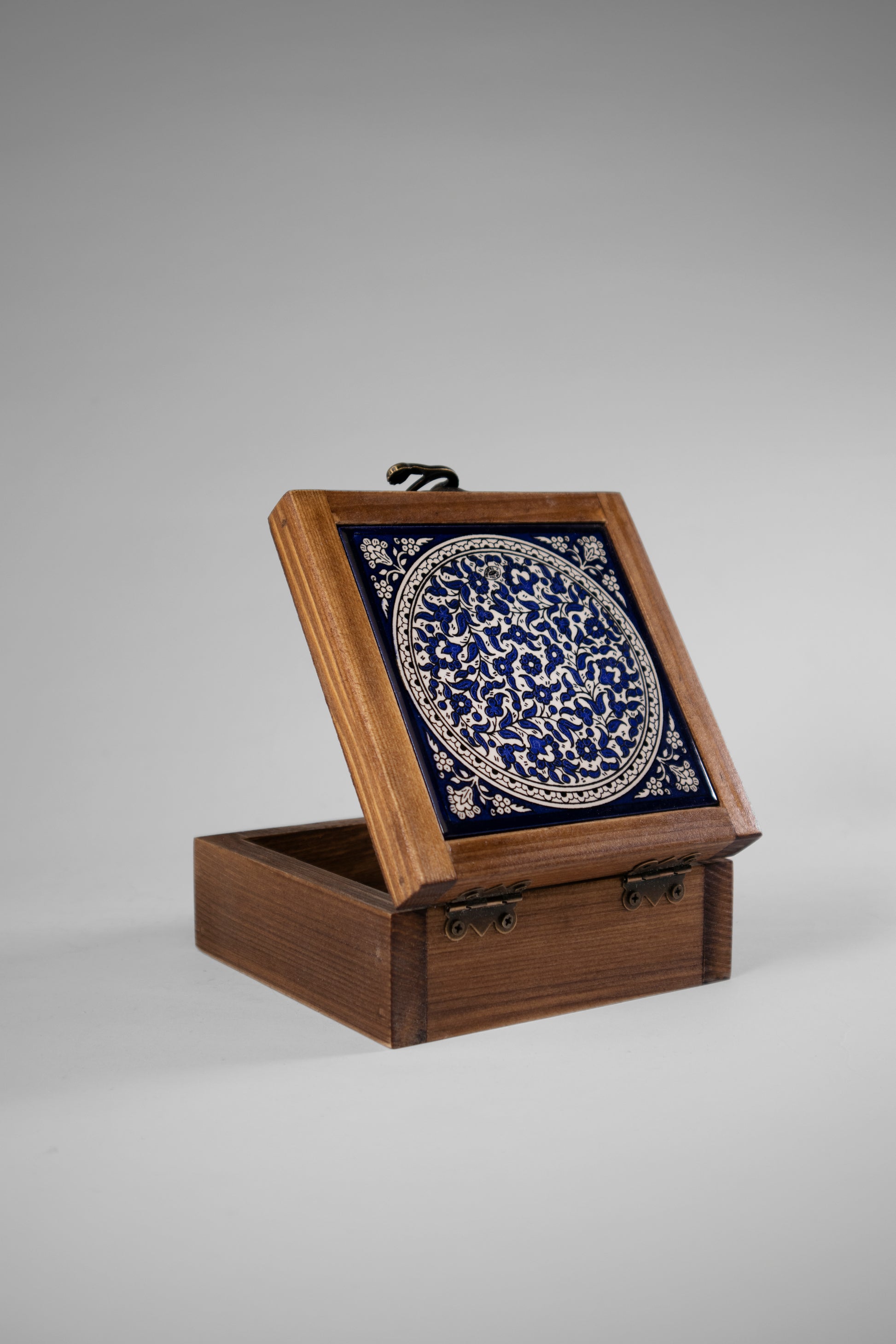 handcrafted wooden box from Hebron, Palestine, Ceramic box - palistone brand